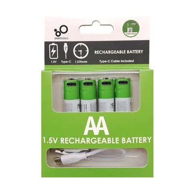 AA 1.5V 2600mWh Rechargeable Battery (4Pcs Set)